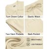 imageCOOFANDY Mens 2 Piece Outfits Sets Casual Short Sleeve Button Down Knit Shirt and Shorts Sets Summer Beach OutfitsBeige