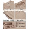 imageCOOFANDY Mens 2 Piece Outfits Sets Casual Short Sleeve Button Down Knit Shirt and Shorts Sets Summer Beach OutfitsKhaki