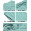 imageCOOFANDY Mens 2 Piece Outfits Sets Casual Short Sleeve Button Down Knit Shirt and Shorts Sets Summer Beach OutfitsLight Green