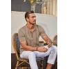 imageCOOFANDY Mens Knit Shirt Short Sleeve Button Down Vintage Polo Shirts Casual Summer Beach ShirtsKhaki