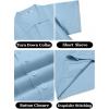 imageCOOFANDY Mens Knit Shirt Short Sleeve Button Down Vintage Polo Shirts Casual Summer Beach ShirtsLight Blue
