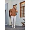 imageCOOFANDY Mens Knit Shirt Short Sleeve Button Down Vintage Polo Shirts Casual Summer Beach ShirtsLight Brown