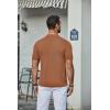 imageCOOFANDY Mens Knit Shirt Short Sleeve Button Down Vintage Polo Shirts Casual Summer Beach ShirtsLight Brown