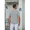 imageCOOFANDY Mens Knit Shirt Short Sleeve Button Down Vintage Polo Shirts Casual Summer Beach ShirtsLight Grey