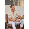 imageCOOFANDY Mens Knit Shirt Short Sleeve Button Down Vintage Polo Shirts Casual Summer Beach ShirtsLight Khaki