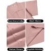 imageCOOFANDY Mens Knit Shirt Short Sleeve Button Down Vintage Polo Shirts Casual Summer Beach ShirtsPink