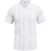 imageCOOFANDY Mens Knit Shirt Short Sleeve Button Down Vintage Polo Shirts Casual Summer Beach ShirtsWhite