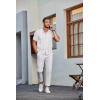 imageCOOFANDY Mens Knit Shirt Short Sleeve Button Down Vintage Polo Shirts Casual Summer Beach ShirtsWhite