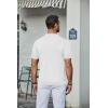 imageCOOFANDY Mens Knit Shirt Short Sleeve Button Down Vintage Polo Shirts Casual Summer Beach ShirtsWhite