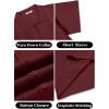 imageCOOFANDY Mens Knit Shirt Short Sleeve Button Down Vintage Polo Shirts Casual Summer Beach ShirtsWine Red