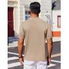 imageCOOFANDY Mens Polo Shirts Short Sleeve Casual Knit Polo Shirt Vintage Golf T Shirts Old Money TopsKhaki