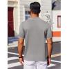 imageCOOFANDY Mens Polo Shirts Short Sleeve Casual Knit Polo Shirt Vintage Golf T Shirts Old Money TopsLight Grey