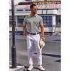 imageCOOFANDY Mens Polo Shirts Short Sleeve Casual Knit Polo Shirt Vintage Golf T Shirts Old Money TopsLight Grey