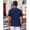 imageCOOFANDY Mens Polo Shirts Short Sleeve Casual Knit Polo Shirt Vintage Golf T Shirts Old Money TopsNavy Blue