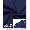 imageCOOFANDY Mens Polo Shirts Short Sleeve Casual Knit Polo Shirt Vintage Golf T Shirts Old Money TopsNavy Blue