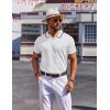 imageCOOFANDY Mens Polo Shirts Short Sleeve Casual Knit Polo Shirt Vintage Golf T Shirts Old Money TopsWhite