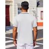 imageCOOFANDY Mens Polo Shirts Short Sleeve Casual Knit Polo Shirt Vintage Golf T Shirts Old Money TopsWhite