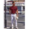 imageCOOFANDY Mens Polo Shirts Short Sleeve Casual Knit Polo Shirt Vintage Golf T Shirts Old Money TopsWine Red