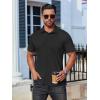 imageCOOFANDY Mens Polo Shirts Short Sleeve Casual Shirts with PocketBlack