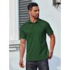 imageCOOFANDY Mens Polo Shirts Short Sleeve Casual Shirts with PocketDark Green