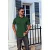 imageCOOFANDY Mens Polo Shirts Short Sleeve Casual Shirts with PocketDark Green