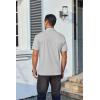 imageCOOFANDY Mens Polo Shirts Short Sleeve Casual Shirts with PocketLight Grey