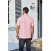 imageCOOFANDY Mens Polo Shirts Short Sleeve Casual Shirts with PocketLight Pink
