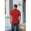 imageCOOFANDY Mens Polo Shirts Short Sleeve Casual Shirts with PocketRed