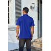 imageCOOFANDY Mens Polo Shirts Short Sleeve Casual Shirts with PocketSky Blue