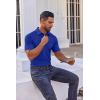 imageCOOFANDY Mens Polo Shirts Short Sleeve Casual Shirts with PocketSky Blue