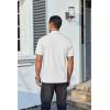 imageCOOFANDY Mens Polo Shirts Short Sleeve Casual Shirts with PocketWhite