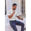 imageCOOFANDY Mens Polo Shirts Short Sleeve Casual Shirts with PocketWhite