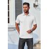 imageCOOFANDY Mens Polo Shirts Short Sleeve Casual Shirts with PocketWhite