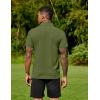 imageCOOFANDY Mens Polo Shirts Short Sleeve Moisture Wicking Golf Shirt Fashion Casual Collared TShirtArmy Green