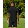 imageCOOFANDY Mens Polo Shirts Short Sleeve Moisture Wicking Golf Shirt Fashion Casual Collared TShirtBlack