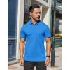 imageCOOFANDY Mens Polo Shirts Short Sleeve Moisture Wicking Golf Shirt Fashion Casual Collared TShirtBlue