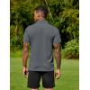 imageCOOFANDY Mens Polo Shirts Short Sleeve Moisture Wicking Golf Shirt Fashion Casual Collared TShirtDark Grey