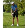 imageCOOFANDY Mens Polo Shirts Short Sleeve Moisture Wicking Golf Shirt Fashion Casual Collared TShirtDenim Blue