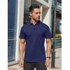 imageCOOFANDY Mens Polo Shirts Short Sleeve Moisture Wicking Golf Shirt Fashion Casual Collared TShirtNavy Blue