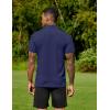 imageCOOFANDY Mens Polo Shirts Short Sleeve Moisture Wicking Golf Shirt Fashion Casual Collared TShirtNavy Blue