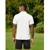 imageCOOFANDY Mens Polo Shirts Short Sleeve Moisture Wicking Golf Shirt Fashion Casual Collared TShirtWhite