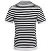 imageCOOFANDY Mens Knit Polo Shirts Short Sleeve Striped Golf Polo Shirts Lightweight Casual Collared T ShirtBlack Stripes