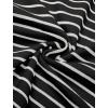 imageCOOFANDY Mens Knit Polo Shirts Short Sleeve Striped Golf Polo Shirts Lightweight Casual Collared T ShirtBlack White Stripes