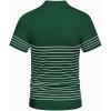 imageCOOFANDY Mens Knit Polo Shirts Short Sleeve Striped Golf Polo Shirts Lightweight Casual Collared T ShirtGreen White Stripes