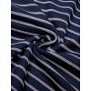 imageCOOFANDY Mens Knit Polo Shirts Short Sleeve Striped Golf Polo Shirts Lightweight Casual Collared T ShirtNavy Blue Grey Stripes