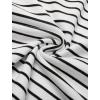 imageCOOFANDY Mens Knit Polo Shirts Short Sleeve Striped Golf Polo Shirts Lightweight Casual Collared T ShirtWhite Black Stripes