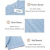 imageCOOFANDY Mens Knit Shirts Short Sleeve Button Down Polo Shirt Crochet Casual Vintage Summer Beach ShirtsClear Blue