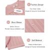 imageCOOFANDY Mens Knit Shirts Short Sleeve Button Down Polo Shirt Crochet Casual Vintage Summer Beach ShirtsLight Pink