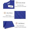 imageCOOFANDY Mens Knit Shirts Short Sleeve Button Down Polo Shirt Crochet Casual Vintage Summer Beach ShirtsRoyal Blue