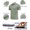 imageCOOFANDY Mens Polo Shirt Golf Dry Fit Performance Short Sleeve Moisture Wicking Athletic Polo Collared Tennis TShirtArmy Green